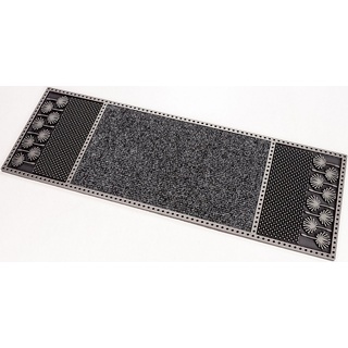 Fußmatte CC Clean Dandeli, Home2Fashion, rechteckig, Höhe: 8 mm, schmale Schmutzfangmatte, strapazierfähig, In- und Outdoor geeignet grau