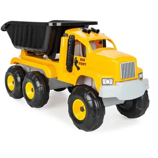 LKW Spielzeug “Muldenkipper” in Gelb, Sandspielzeug mit beweglicher Ladefläche