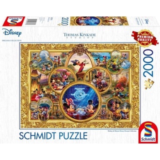 Schmidt Spiele - Thomas Kinkade Studios - Disney, Mickey & Minnie, Dream Collage II, 2000 Teile