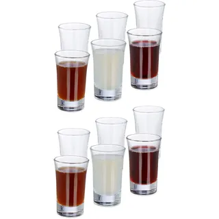 Relaxdays Schnapsglas 0,04 l 12-tlg.