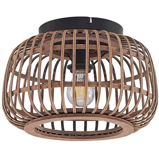 Lindby Deckenlampe Bominio (Skandinavisch) aus Holz (1 flammig, E27) - Deckenleuchte Lampe Wohnzimmerleuchte