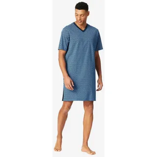 Schiesser Nachthemd Comfort Schlafkleid, Nachtkleid, Schlafhemd blau 5XL (62)