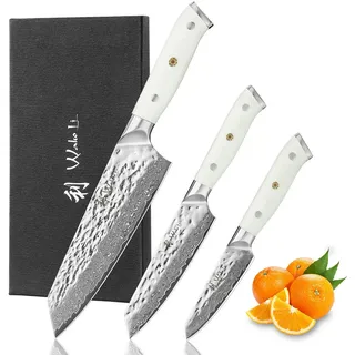 Wakoli Messerset, Weiß, Metall, 1 cm, Kochen, Küchenmesser, Kochmesser