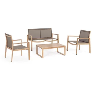 BIZZOTTO Kallen Garten-Lounge-Set 4-tlg. natur/beige