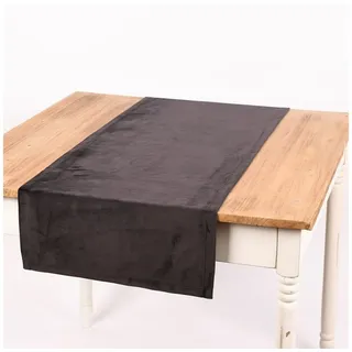 Tischläufer Magma Tischläufer Samt uni anthrazit 40x145cm grau