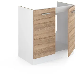 Vicco Spülenschrank R-Line 80 x 46 x 81,5 cm Braun