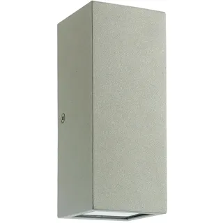 ETC Shop Wandlampe Edelstahl 6,6x6,6x16 cm 2 Flammig IP44 weiß