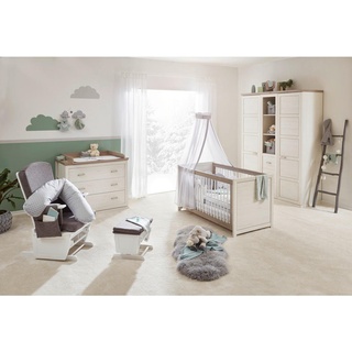 My Baby Lou Babykleiderschrank Camron, Grau, Weiß, Kunststoff, 7 Fächer, 3 Schubladen, 154x209.2x60.2 cm, Babymöbel, Babykleiderschränke