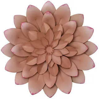 Everydecor 3D Metall Sukkulenten - Rosa, handbemalt, hängende Blumen, Wandkunst, Dekor für Wohnzimmer, Schlafzimmer, Küche, Badezimmer für Innen- und Außendekoration