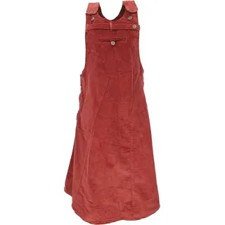 Guru-Shop Minirock Cord-Latzrock, Trägerkleid, Hippierock -.. alternative Bekleidung orange L/XL
