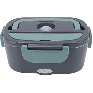 DAM Elektrische Lunchbox, 40 W, 1.500 ml, wärmt Ihre Lebensmittel in ihm, Netzadapter und Auto inkl. Besteck und Tasche, 23 x 16,5 x 10,5 cm, Farbe: Petrol