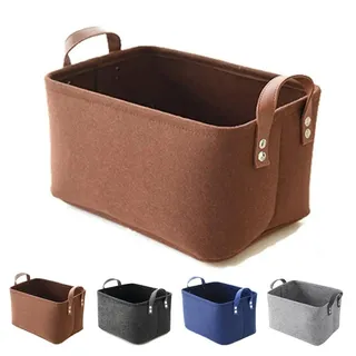 QUBEBU Aufbewahrungsbox Aufbewahrungsbox Aufbewahrungskorb Filz Filzkorb Aufbewahrung Taschen (Waschbar Faltbare Aufbewahrungsbox aus Filz mit Griff, Aufbewahrungskiste für Büro Spielzimmer Kinderzimmer Schlafzimmer), Spielzeugkörbchen Allzweckkorb Regalbox Regalkorb Filztasche