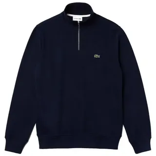 Lacoste Troyer Pullover Sweatshirt mit Stehkragen und (1-tlg) blau S