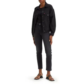 Levi's 724TM High Rise Straight Jeans Z9777 Black Worn In 28 34