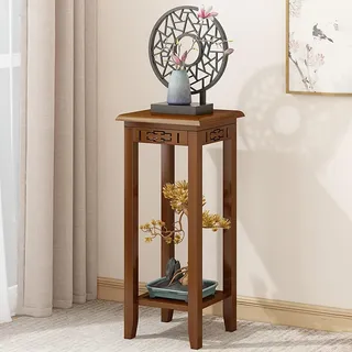 Yuezouikl 31X31X75CM, Pflanzenständer Für Den Innenbereich,2 Stufiger Blumenständer 50/75/90 Cmhoch Display Rack Hölzern Pflanzenständer Sukkulenten-Topfregal,Für Balkon Garten Terrasse Wohnzimmer