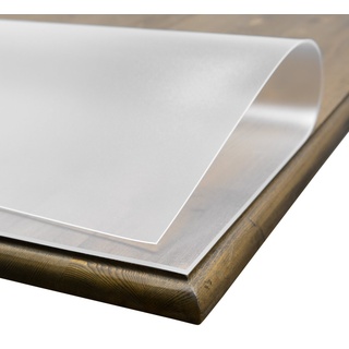 Beautex Tischdecke Folie 2 mm transparent und matt Tischdecke Schutzfolie Tischschutz (1-tlg) Rund - 110 cm x 110 cm