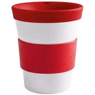 KAHLA Coffee-to-go-Becher Cupit Becher + Trinkdeckel, 1-tlg., Porzellan, Made in Germany rot
