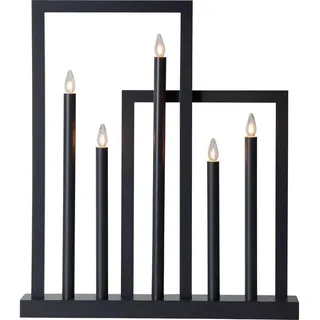 Eglo Led-Kerze, Anthrazit, Weiß, Holz, Metall, Kunststoff, Eiche, 8x51x45 cm, mit Schalter, Dekoration, Weihnachtsdekoration, Weihnachtsbeleuchtung