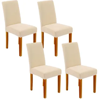 RAKTOV Stuhlhussen Schonbezüge 4er-Set, abnehmbar, waschbar, Stretch, Esszimmerstuhlschutz, elastische Stuhlhussen für Esszimmer, Hotel, Restaurant, Sitzbezüge, Beige