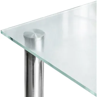 Tulup Tischplatte aus Glas 120 x 80 cm transparent