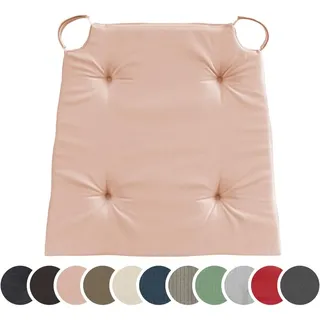 sleepling Stuhlkissen Sitzkissen, für Indoor und Outdoor, mit Klettverschluss, langlebig und abriebfest rosa 42 cm x 40 cm x 5 cm