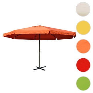 Sonnenschirm Meran Pro, Gastronomie Marktschirm mit Volant Ã ̃ 5m Polyester/Alu 28kg ~ terracotta ohne StÃ¤nder