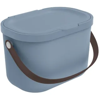 Rotho Babydesign Windeleimer YUMA – Windelbehälter aus recyceltem Kunststoff, hygienisch & umweltfreundlich – mit Deckel & Tragegriff, Blau