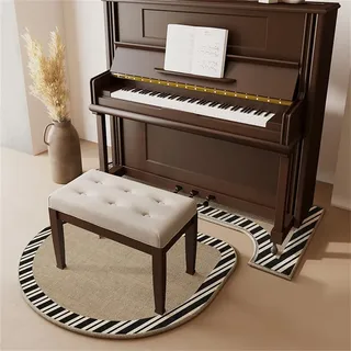 Chickwin Schallschutz Klavierteppich, Antivibrationsmatte Schalldichte Teppich Matte rutschfest Geteilter Typ für Schalldämmung Klavier/Studio/Wohnzimmer -Minimalismus (Streifen,110x110cm)