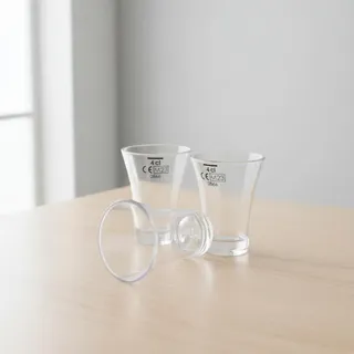 BARCRAFTERS Schnapsglas Stamperl 6 Stück 4 cl Kunststoff Pinnchen Shotglas Whisky Pinnchen CE