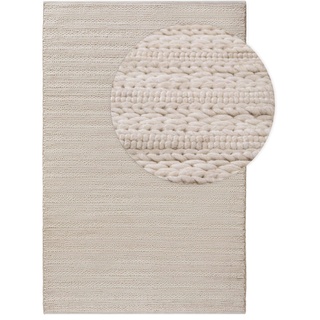 benuta NATURALS Wollteppich Dina Cream 200x300 cm - Naturfaserteppich aus Wolle
