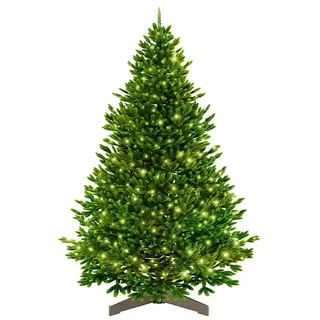 ArtiTree Künstlicher Weihnachtsbaum Nordfichte LED  (Höhe: 180 cm, Grün, LED-Beleuchtung)