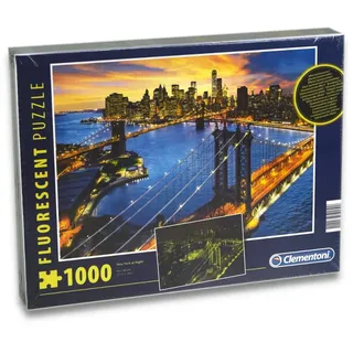 Clementoni 97240 -  Puzzle - New York bei Nacht (fluoreszierend, 1000 Teile)