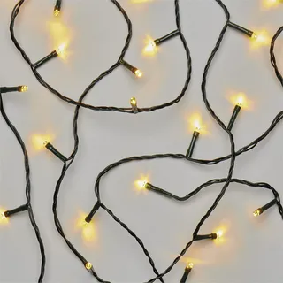 EMOS LED-Lichterkette warmweiß für Innen und Außen, 18m lange IP44 Weihnachtslichterkette mit 180 LEDs + 5m Zuleitung und Netzteil, 6 Stunden Timer Funktion, für Party, Weihnachten, Deko
