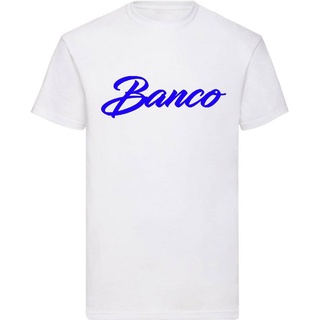 Banco T-Shirt Herren Kurzarm Rundhals Shirt Sommer Sport Freizeit Streetwear blau|weiß M