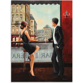 Artland Wandbild Bar, Bar & Lounges (1 St), als Alubild, Outdoorbild, Leinwandbild, Poster, Wandaufkleber rot 30 cm x 40 cm