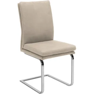 Novel Schwingstuhl, Chrom, Sand, Metall, Textil, Uni, U-Form, 47x100x64 cm, Lederauswahl, Stoffauswahl, Esszimmer, Stühle, Esszimmerstühle, Schwingstühle
