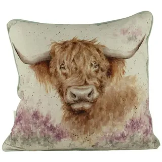 Wrendale Designs Kissen Highland Heathers 40 x 40 cm Beige