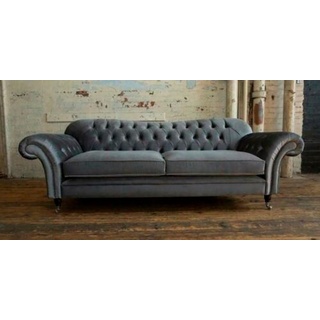 JVmoebel Chesterfield-Sofa, Chesterfield 3+2 Sitzer Garnitur Sofa Couch grau