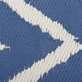 Outdoor Teppich marineblau 120 x 180 cm ZickZack-Muster Kurzflor SIRSA