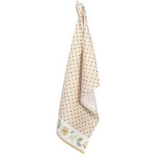 Clayre & Eef LEL42 Küchentuch Geschirrtuch Zitrone Citron Lemon Beige Grün Gelb 50 x 70 cm
