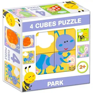 Mix-Puzzle mit Würfeln, 4 Teile - Insekten