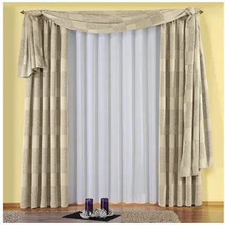 Wirth Gardine Vanessa (1 St), Faltenband, halbtransparent, Voile, Store weiß 300 cm x 145 cm