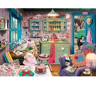 Schmidt Spiele 59653 Großmutters Stube, 1000 Teile Secret Puzzle