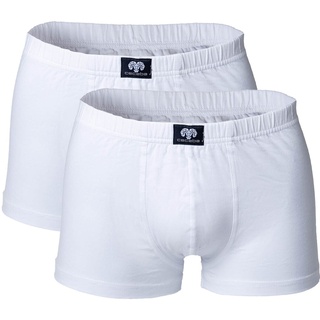 CECEBA Herren Shorts, 2er Pack - Short Pants, Basic, Baumwoll Stretch, M-8XL, einfarbig Weiß 7XL
