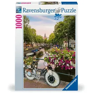 Ravensburger Puzzle - Fahrrad und Blumen in Amsterdam - 1000 Teile