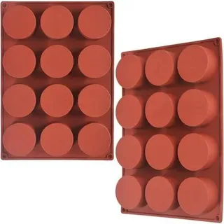 Silikonform für Cake-Pops, Seife, Schokolade - 2er Pack mit 12 Mulden