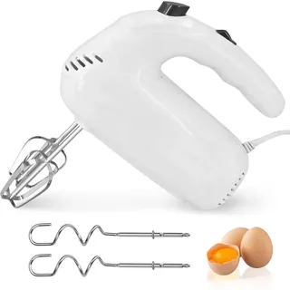 Ccykxa Elektrischer Schneebesen (200 W), 5-stufiger Handmixer Mit 4 Schneebesen, Rührbesen Für Eier, Sahne Und Teig, Kleines Küchengerät