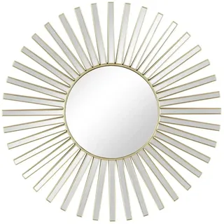 HOME STORY Wandspiegel Sonne   , gold , Kunststoff,Glas , Maße (cm): T: 3.0  Ø: 39