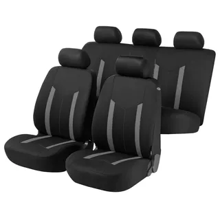 Walser Auto-Sitzbezug Komplett Set Hastings, Auto-Schonbezüge für Normalsitze, 2 Vordersitzbezüge, 1 Rücksitzbezug, Sitzschoner-Auto