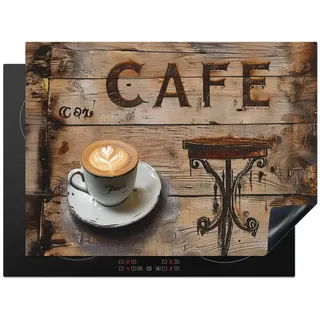 onlywow Herdabdeckplatte 70 x 52 cm Schwarz